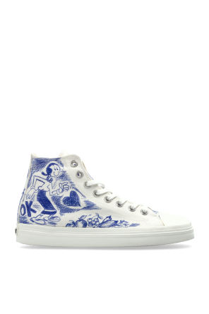 Dolce & Gabbana SPORTS SHOES WITH A FLORAL MOTIF 花柄靴 ロゴ Dolce & Gabbana Sports shoes with a floral motif | Women's
